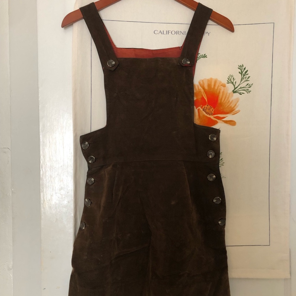 Vintage suede Brown Mini Dress
